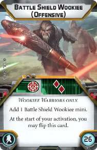 offensive side of battle shield wookiee upgrade card