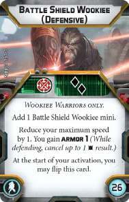 defensive side of battle shield wookiee upgrade card